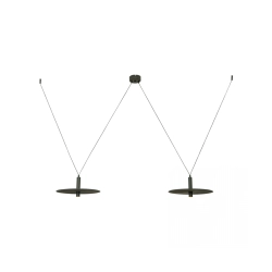 23227 PENDANT LED LIGHT 2X7W 3000K METAL BLACK Zambelis Lights
